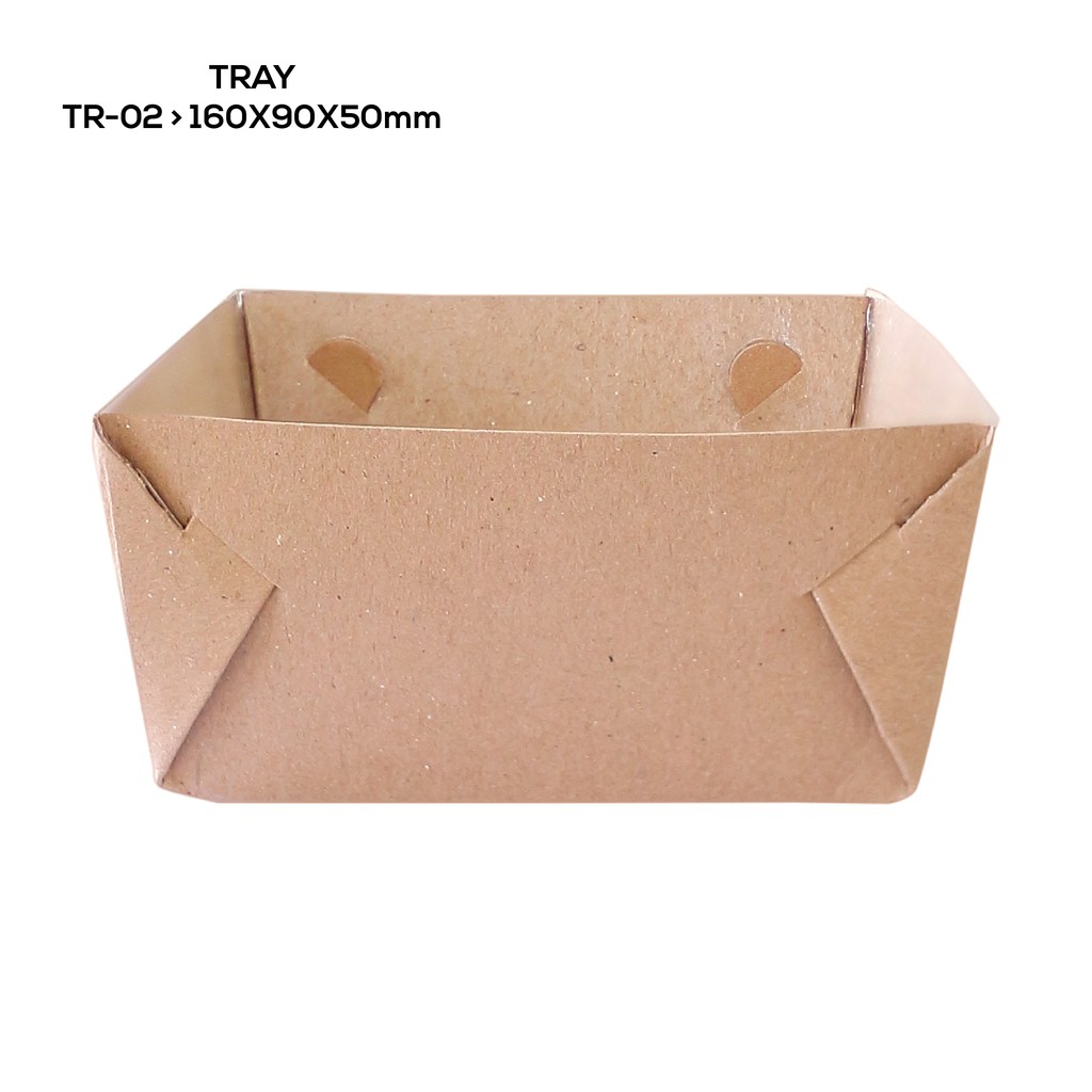 Tray Food Paper Tray Kertas Makan Food Tray  (TR2K2-16X9X5 Cm)