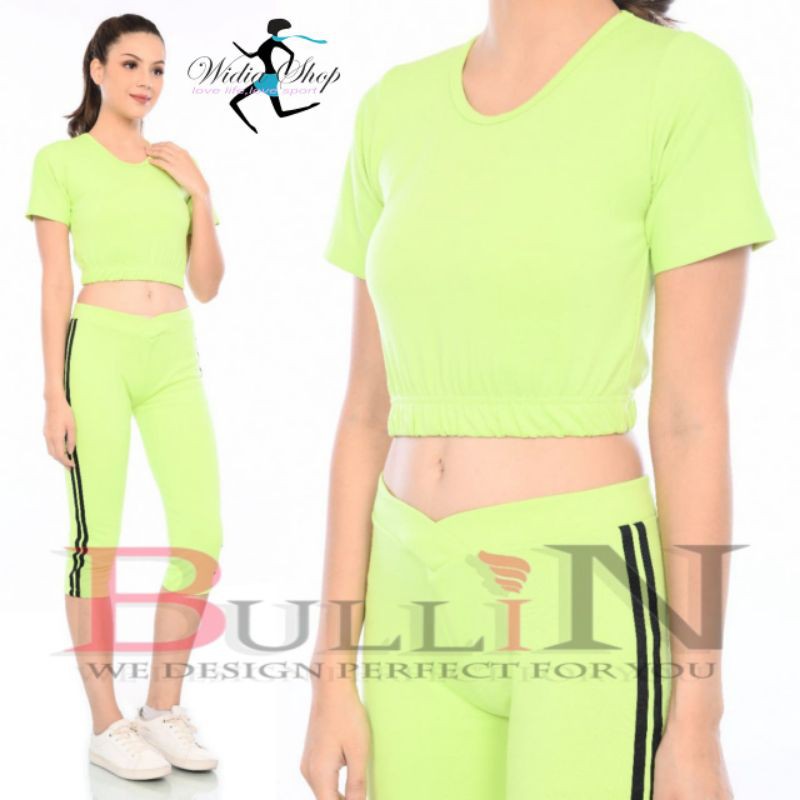 baju senam crop wanita | Bullin
