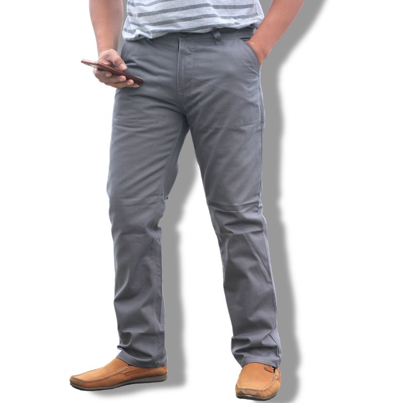 Celana Chino Standar 28-50 Original Gheto Grey