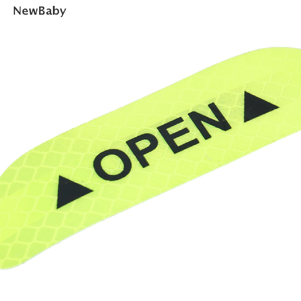 NewBaby 4x Fluorescent green car door open sticker reflective tape safety warning decal ID