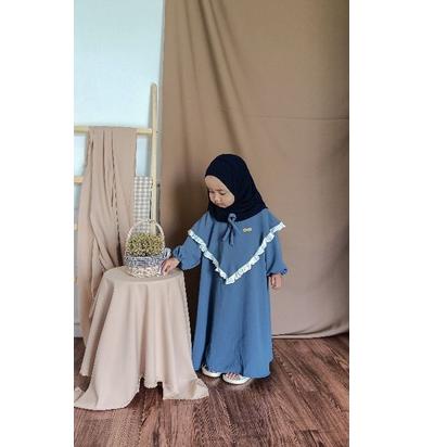 Harga Murah.. FAIRA DRESS ANAK CRINKLE AIRFLOW, GAMIS ANAK PEREMPUAN, MIDI DRESS, DRESS ANAK PEREMPU