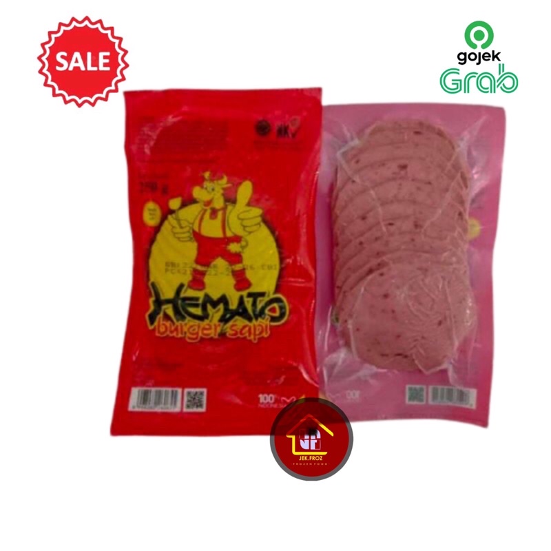 

hemato burger daging sapi 250gr isi 10 pcs