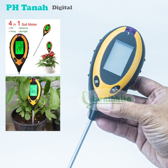 PH Meter Digital Alat Pengukur Kelembapan dan Temperature Tanah