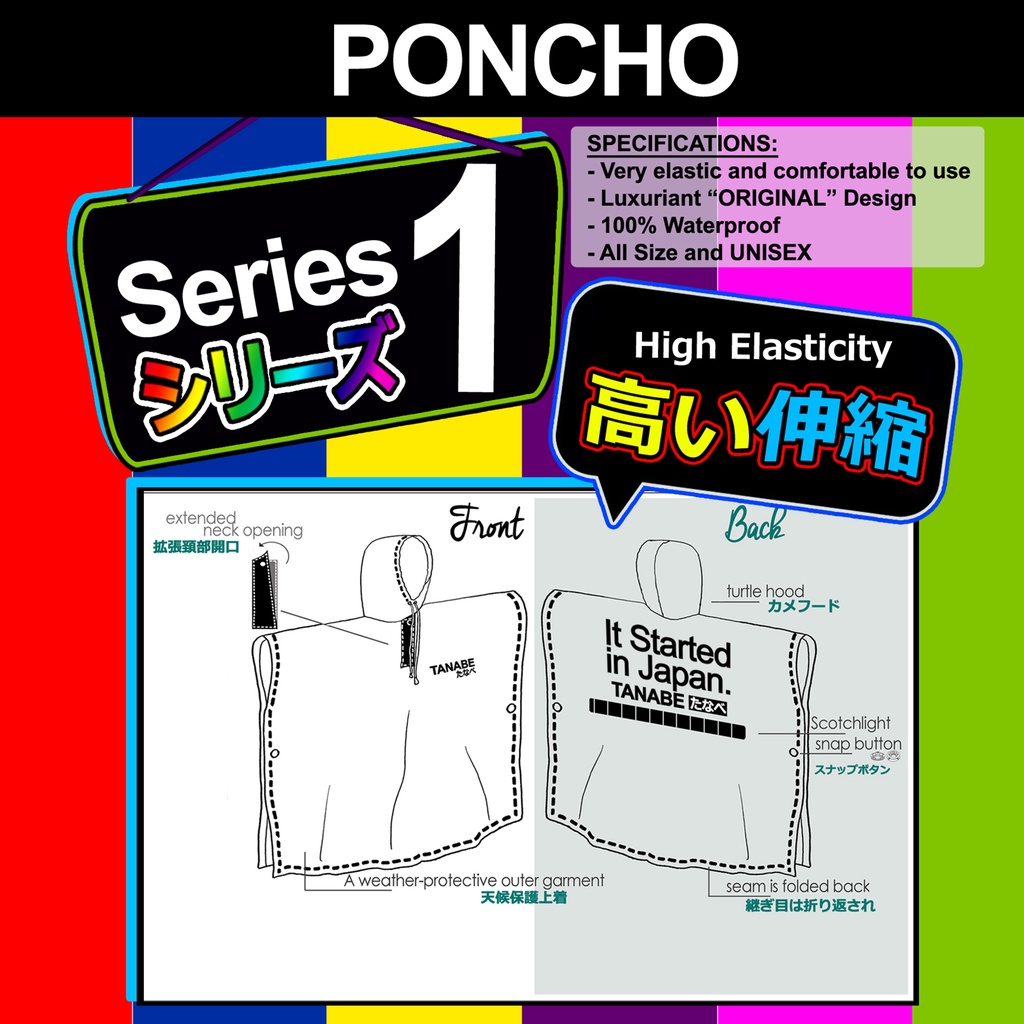 JAS HUJAN PONCHO TANABE S1 PONCO KELELAWAR BATMAN HIGH QUALITY