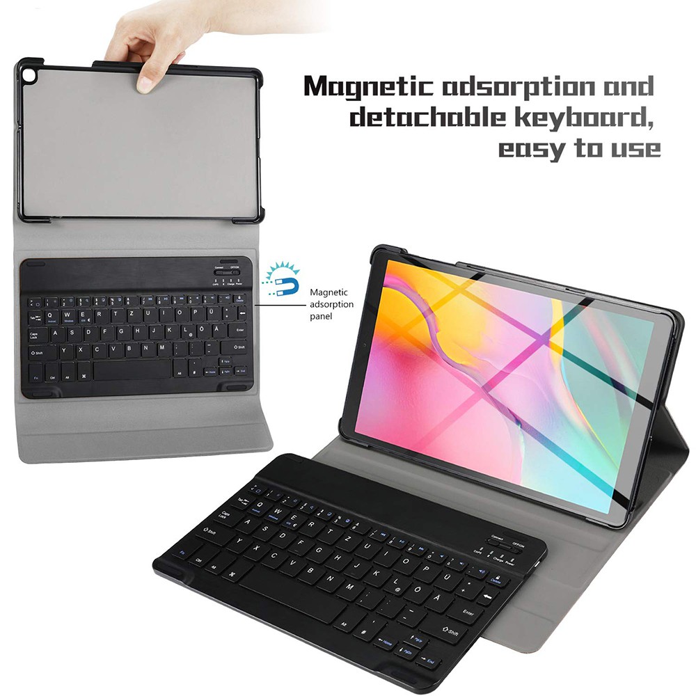 Keyboard Backlit RGB LED Wireless Bluetooth Smart Cover Book Leather Case Samsung Galaxy Tab S6 Lite 10.4 P615 P619 P620 A7 2021 8.7 T220 T225 2020 LTE T505 Wifi T500 S7 11&quot; S7+ Plus 12.4&quot; FE T736 2022 A8 10.5&quot; X200 X205 2023 S8 5G S9 A9 Inch Magnetic USB