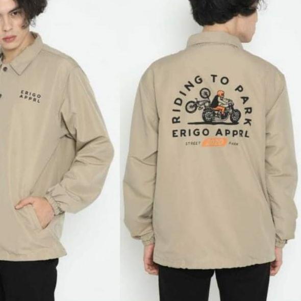 ♜ Erigo Coach Jacket Park And Ride Khaki / Jaket Coach Erigo / Jaket Coach Erigo Pria / Jaker Coach 