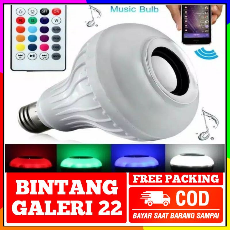 BOHLAM MUSIK RBG REMOT 2.1/LAMPU MUSIK BISA SAMBUNG KE BLUETOOTH/LAMPU BLUETOOTH MUSIK