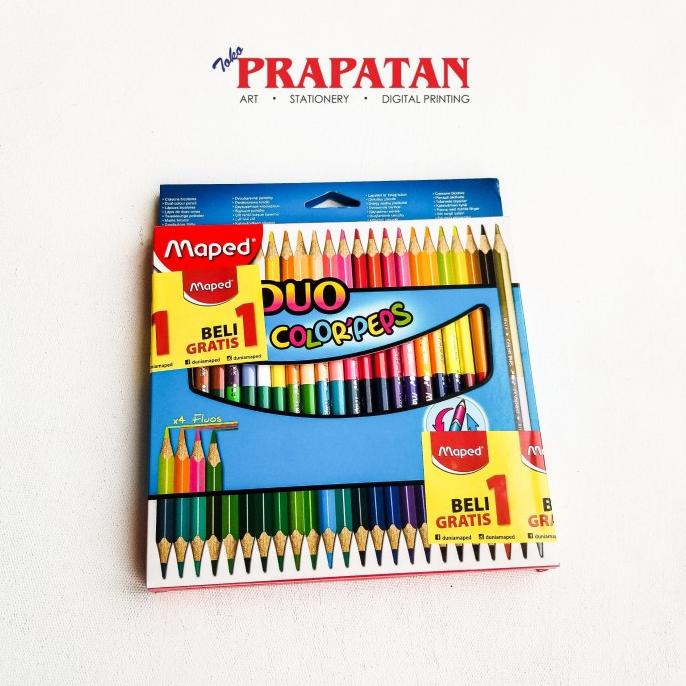 

MAPED PENSIL WARNA DUO COLOR PEPS 24-48 WARNA PROMO BUY 1 GET 1