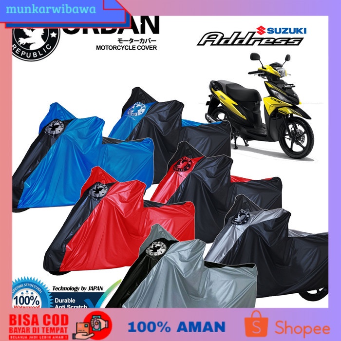 (BISA COD) Urban / Cover Motor Suzuki Address 100% Waterproof / Aksesoris Motor - Warna Random