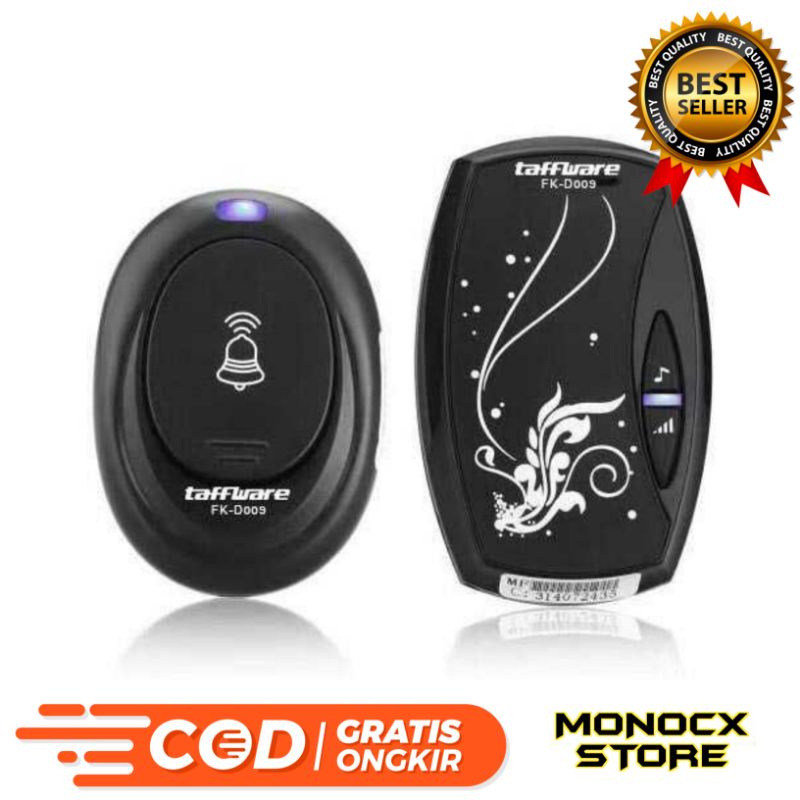 Taffware Alarm Pintu Wireless Waterproof dengan EU Plug - FK-D009