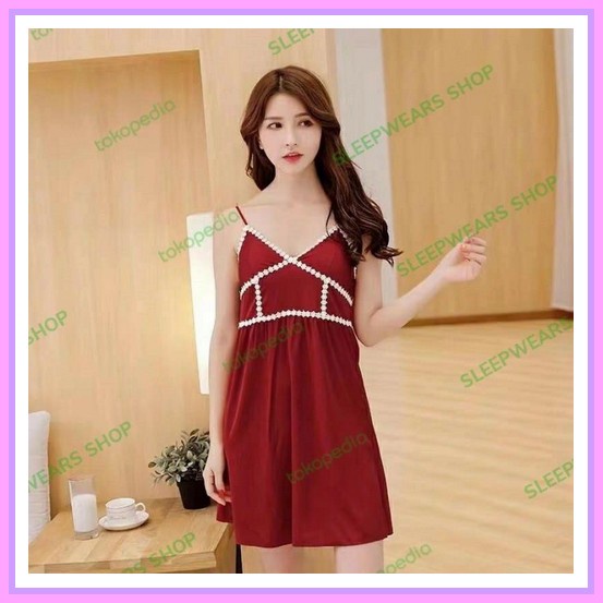 Baju Tidur Lingerie Sorex Bt Sx 32261 Baju Tidur Wanita-Dress-Daster-Lingerie Satin 16D