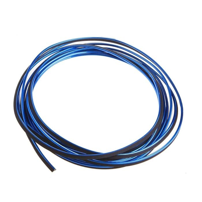 5M Karet Warna Biru Lis Interior Dekorasi Mobil Moulding Trim Strip