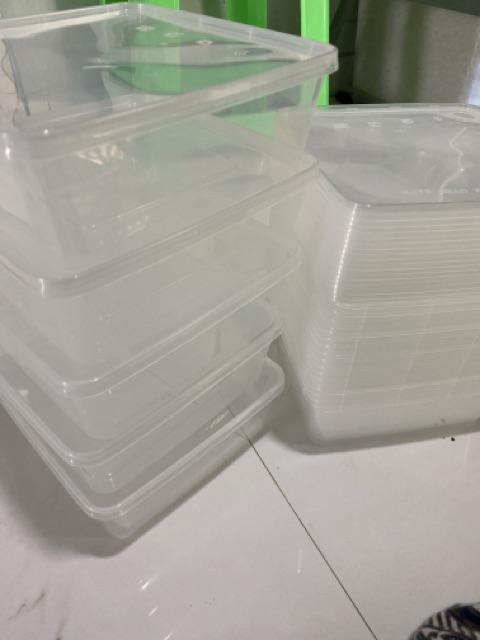 Kotak Makan Persegi 2000ml - Box Thinwall Persegi Food Container - Isi 25pcs