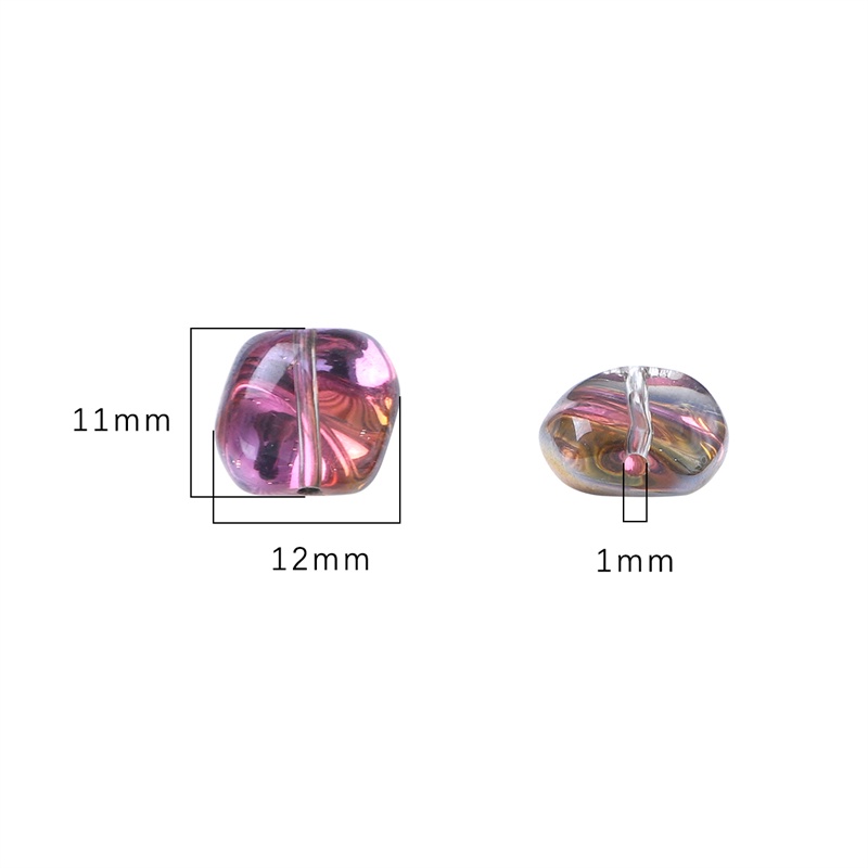 20pcs Manik-Manik Kristal Kaca Ortodontik 12x11mm Handmade DIY Untuk Membuat Perhiasan