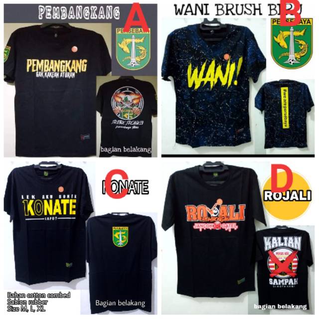  KAOS  BONEK  KAOS  ATRIBUT PERSEBAYA Shopee Indonesia