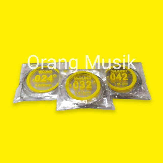 1 Set Senar Gitar Plain 009 - Senar 1 Sampai 6 - Senar Plain Wound