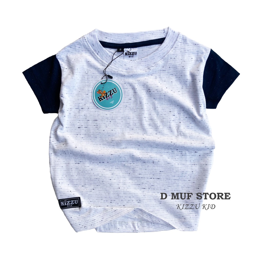 Kizzu Kaos Anak Premium Cotton Mambo 30s Usia 1-12 Tahun OB Mambo Putih- dmuf store