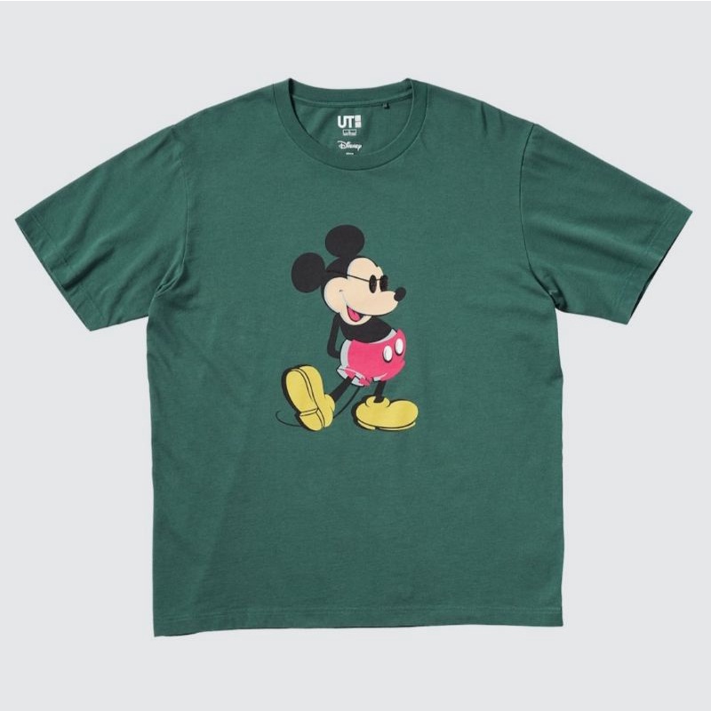 UT Mickey Stands Lengan Pendek, Green