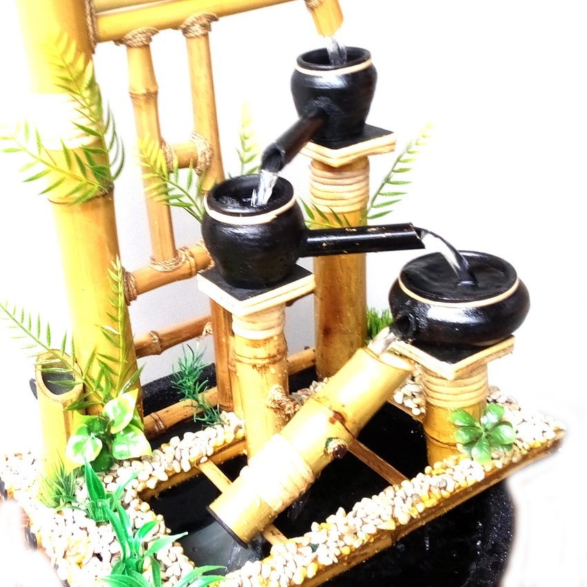 Miniatur Air Mancur Bambu Cendani Tik Tok - Mangiran Jungkat Jungkit 34x20x43cm