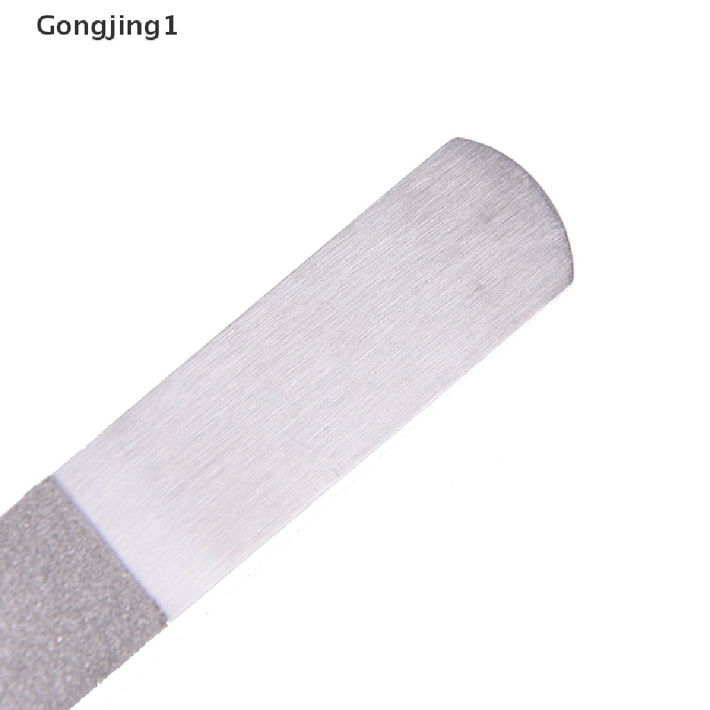 Gongjing1 Alat Kikir Kuku Dua Sisi Bahan Stainless Steel Untuk Manicure / Pedicure