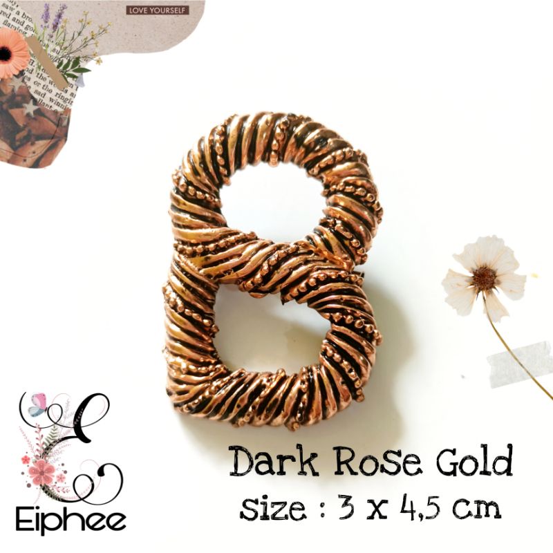 Bros 03. Bross BUTTON  kw, bros button kw , bross buttonscarves kw , bross button-F5 Dark rose Gold