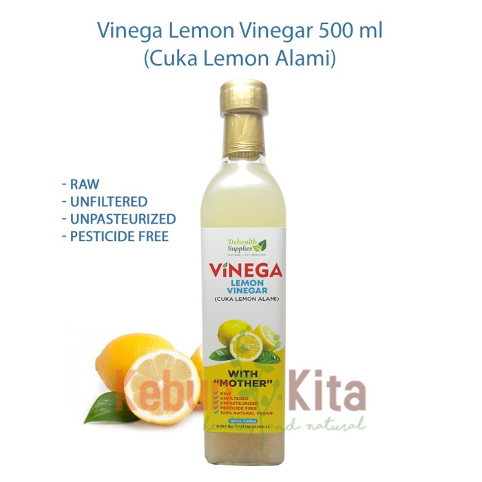 

Jual Vinega Lemon Vinegar With The Mother 500Ml (Cuka Lemon Alami)