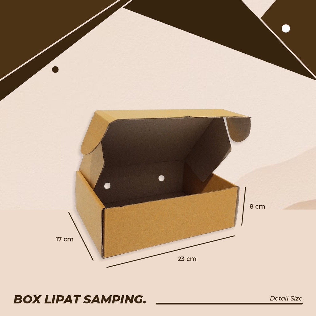 

BOX/KARDUS LIPAT SAMPING UK. 23 x 17 x 8 cm - Giftbox/Karton/Packaging/Hampers/Kado