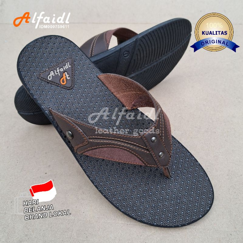 Sandal Distro | Sandal Pria Casual | Sendal Jepit Cowok Original Alfaidl