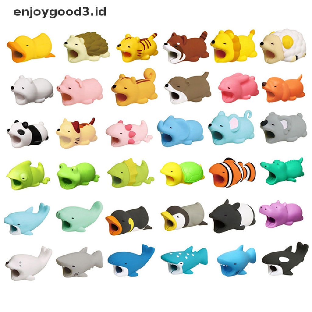 (Rready Stock) Pelindung Kabel Earphone USB Motif Kartun (ID)