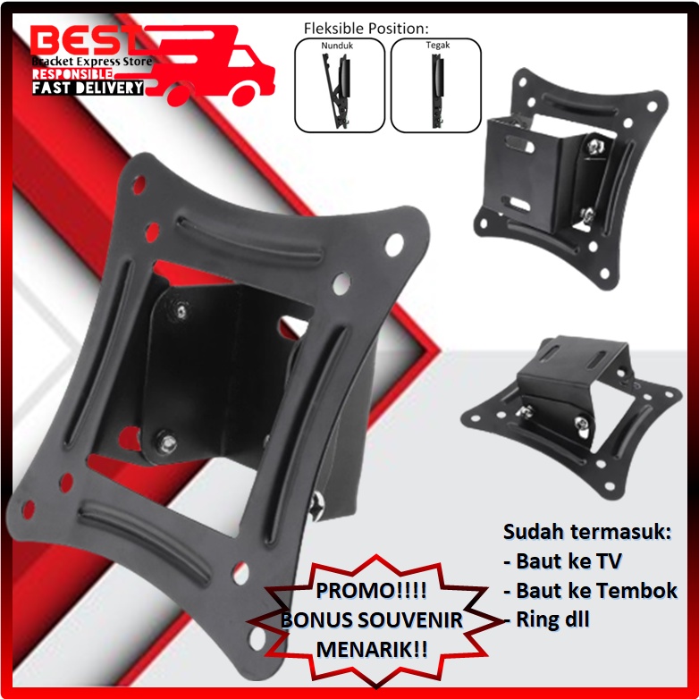 GARANSI COCOK!! Bracket Monitor PC  14&quot; s/d 28 inch 14 17 19 22 24 27 28 inch swifle/lengan  Fleksible moving bracket breket bracket briket