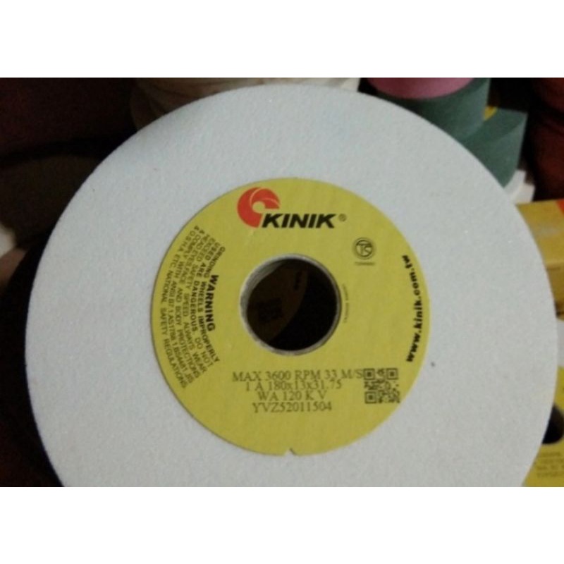 KINIK Grinding Wheel WA 120 KV1A - Batu Gerinda KINIK 180 x 13 x 31.75