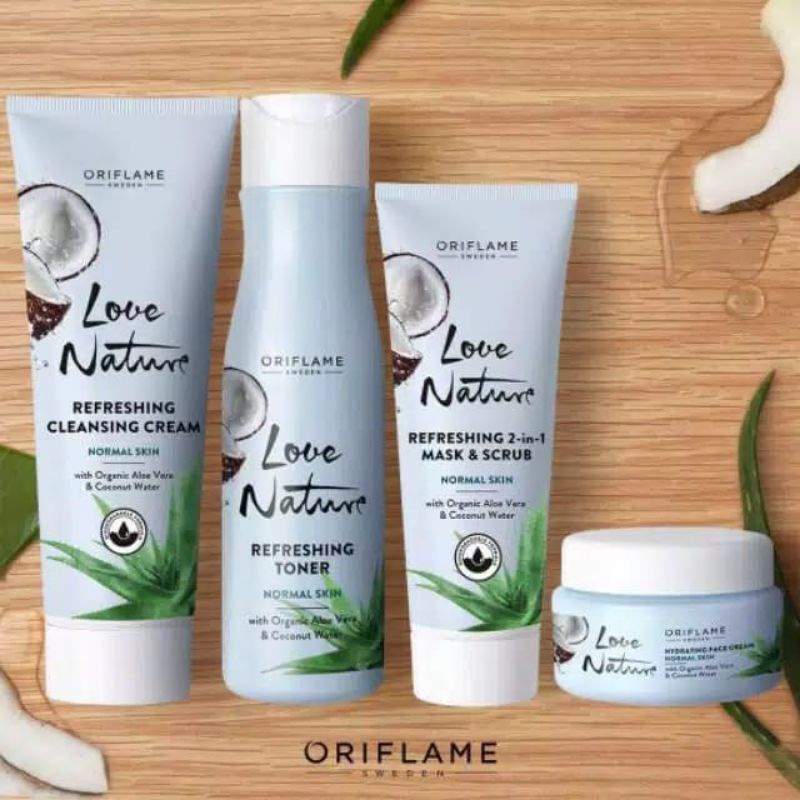 Love Nature Aloe Vera &amp; Coconut Water Face Cream/Toner/ Cleansing/ Mask &amp; Scrub