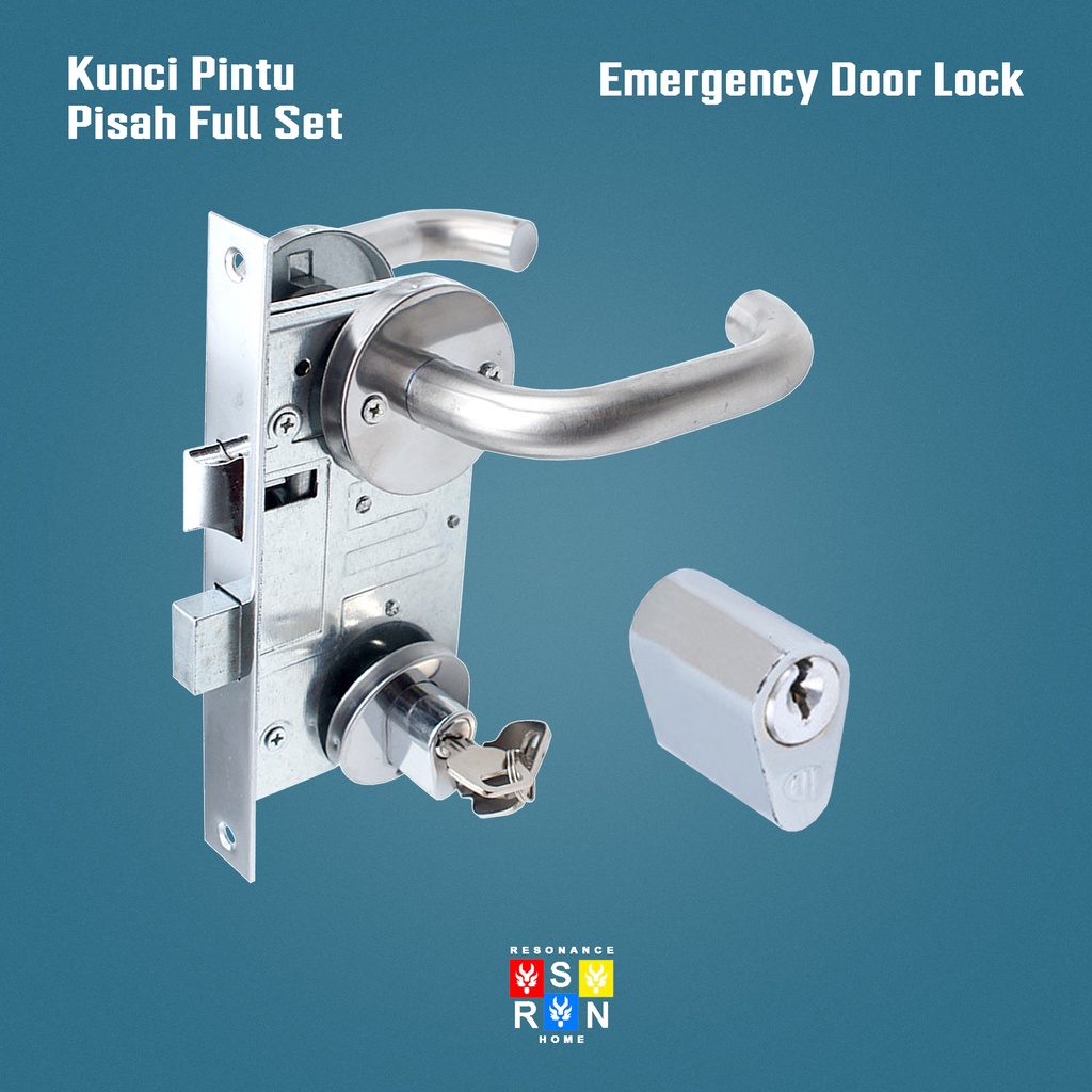 Set Handle Kunci Pintu Pisah Gagang Pintu Premium Door Lock Resonance Home