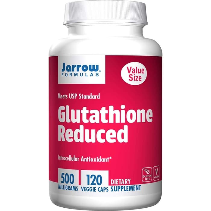 Jarrow Glutathione Reduced 500mg (120 Veg) Pemutih, Penghilang Jerawat