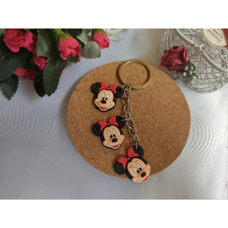 Gantungan kunci boneka Mickey Minie Mouse - Ganci aksesoris kualitas import