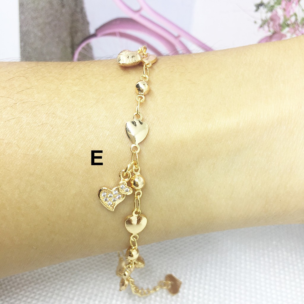 Gelang Tangan Xuping Rantai Love Bulat Lonceng Warna Gold - BB412