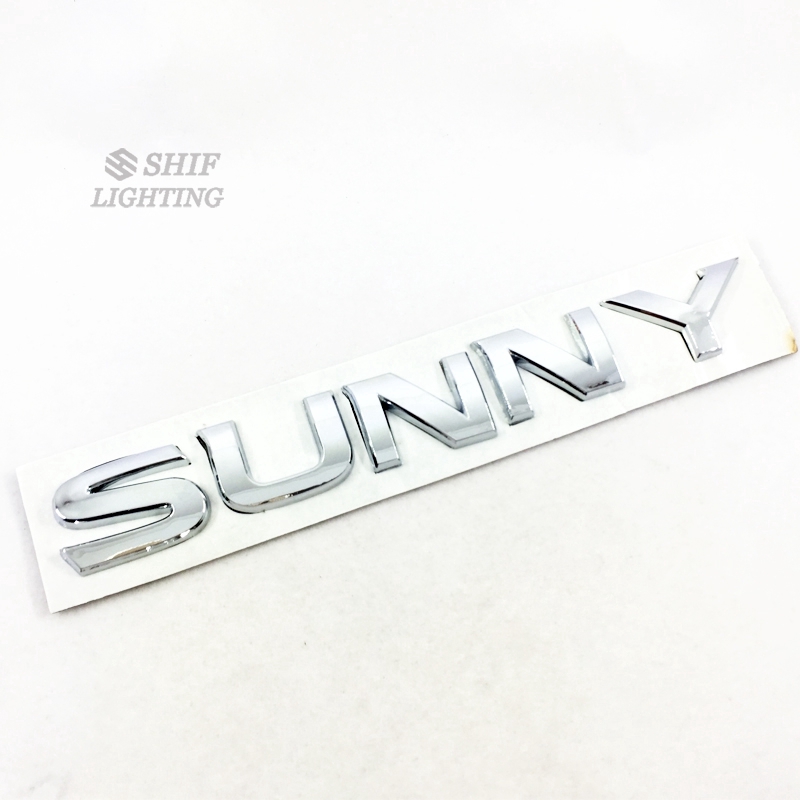 1pc Stiker Emblem Logo Sunny Bahan Abs Krom Untuk Bagasi Belakang Mobil Nissan