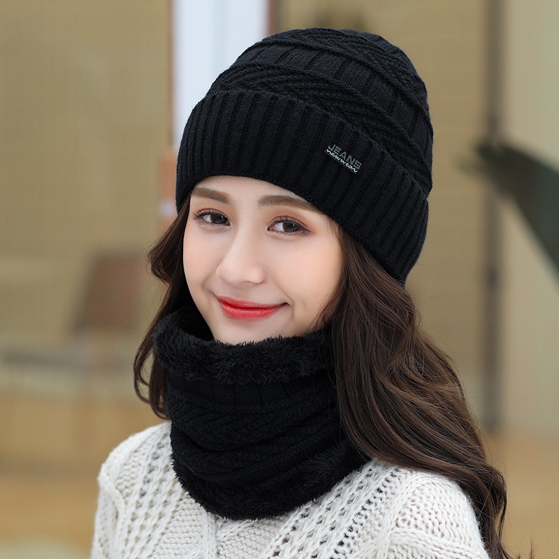 Topi Syal Pelindung Telinga Bahan Wol Hangat Gaya Korea Untuk Pria Dan Wanita