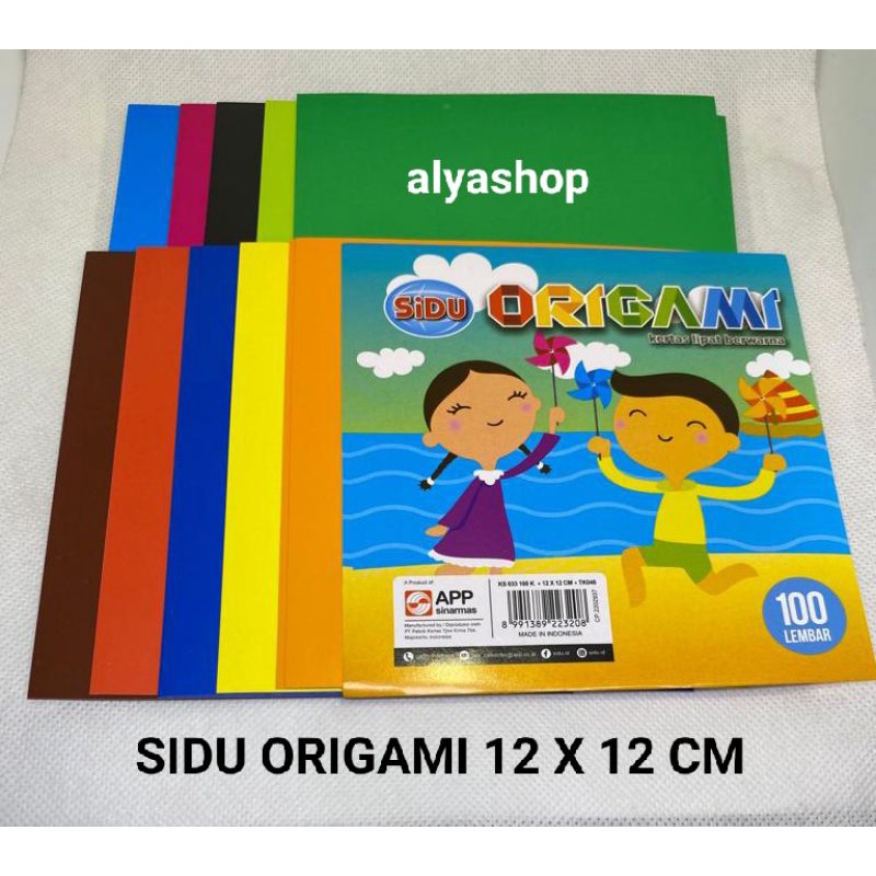 Kertas Lipat Berwarna ORIGAMI SiDU 12x12 CM isi 100 LEMBAR