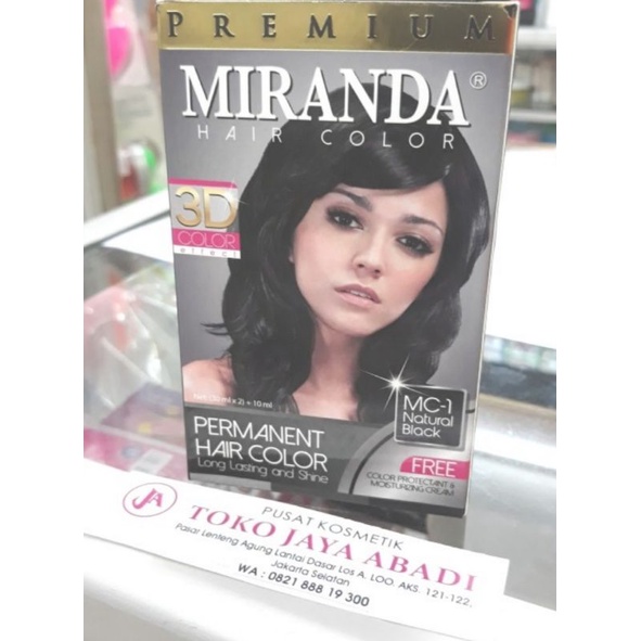 Jual MIRANDA HAIR COLOR PREMIUM NATURAL BLACK MC 1 30 Ml Shopee Indonesia