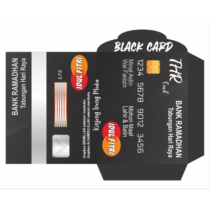 

Amolop Lebaran BLACK CARD LEMBARAN ISI 100 belum di lem