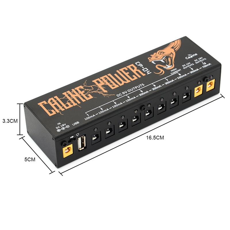 Caline Power Supply Pedal Efek Gitar Multi Channel 10 Output - CP-04