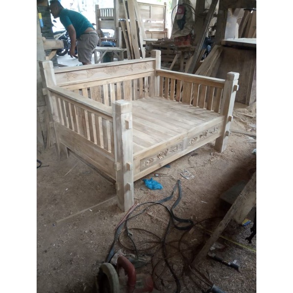 Kursi taman jati, Bale bale jati berkualitas 130x100cm