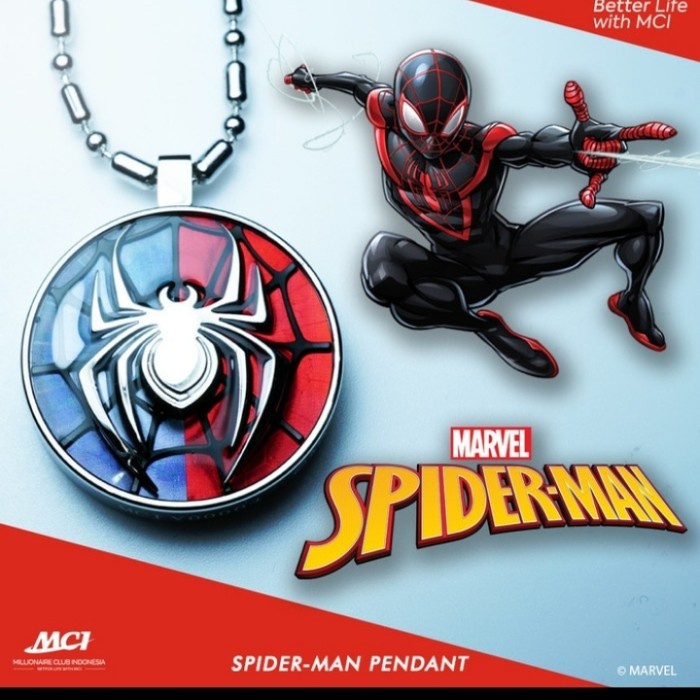 Terlaris kalung kesehatan pendant spiderman mci asli original