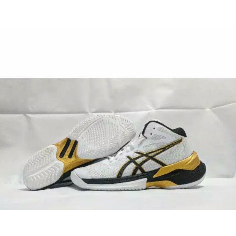 ASCS GEL SKY ELIT FF WHITE GOLD MID PREMIUM ORIGINAL SEPATU VOLLY OLAHRAGA RUNNING BASKET