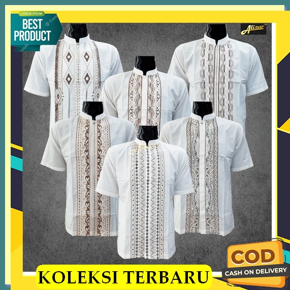 Koko Pria Motif Kekinian Flanel Resleting Vv Neck Murah M7Q8 Toyobo Ukuran Xxl Jumbo Oversize Qurta 