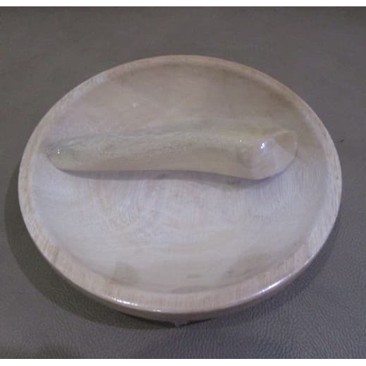 Rendosan Ulekan Mutu Cowet Diameter 20cm Cobek Kayu