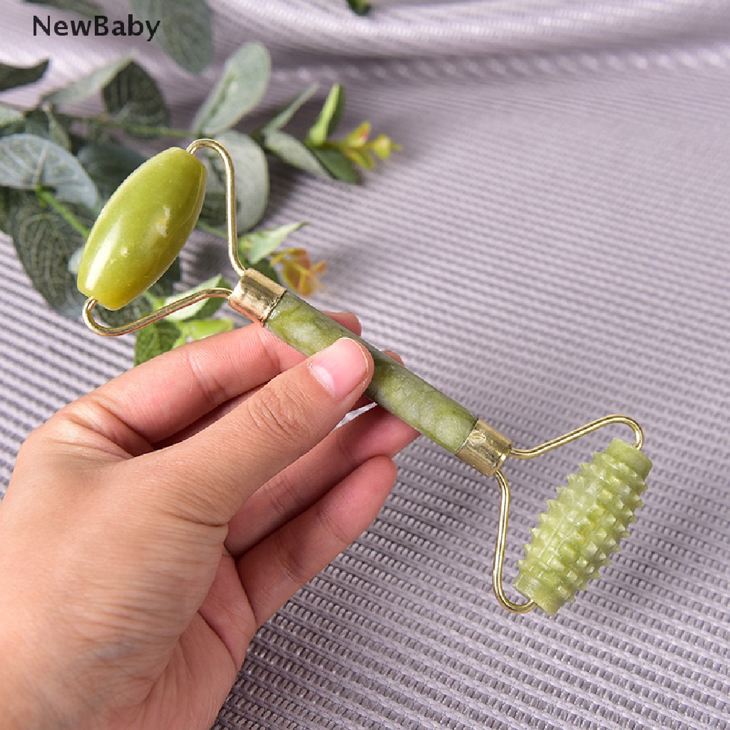 NewBaby 1Pc Women Men Facial Massager Body Head Neck Foot Nature Beauty Tool Jade ID