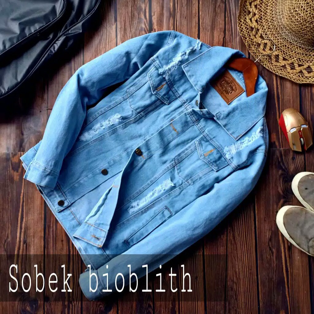 CUCI GUDANG!!! JAKET LEVI RIPPED SKINNY JEANS HIJAU ARMY STRETCH SOFT JEANS PEKAT BAGUS TEBAL MANTAP JAKET JEANS PRIA BIOBLIT BIOWASH JAKET COWOK JINS TERBARU 2021-Sobek Bioblitz