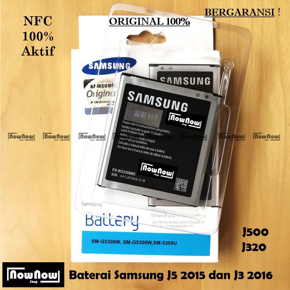 Baterai Samsung Galaxy J5 2015 J500 J3 2016 J320 Original 100% Batre Batrai Battery HP